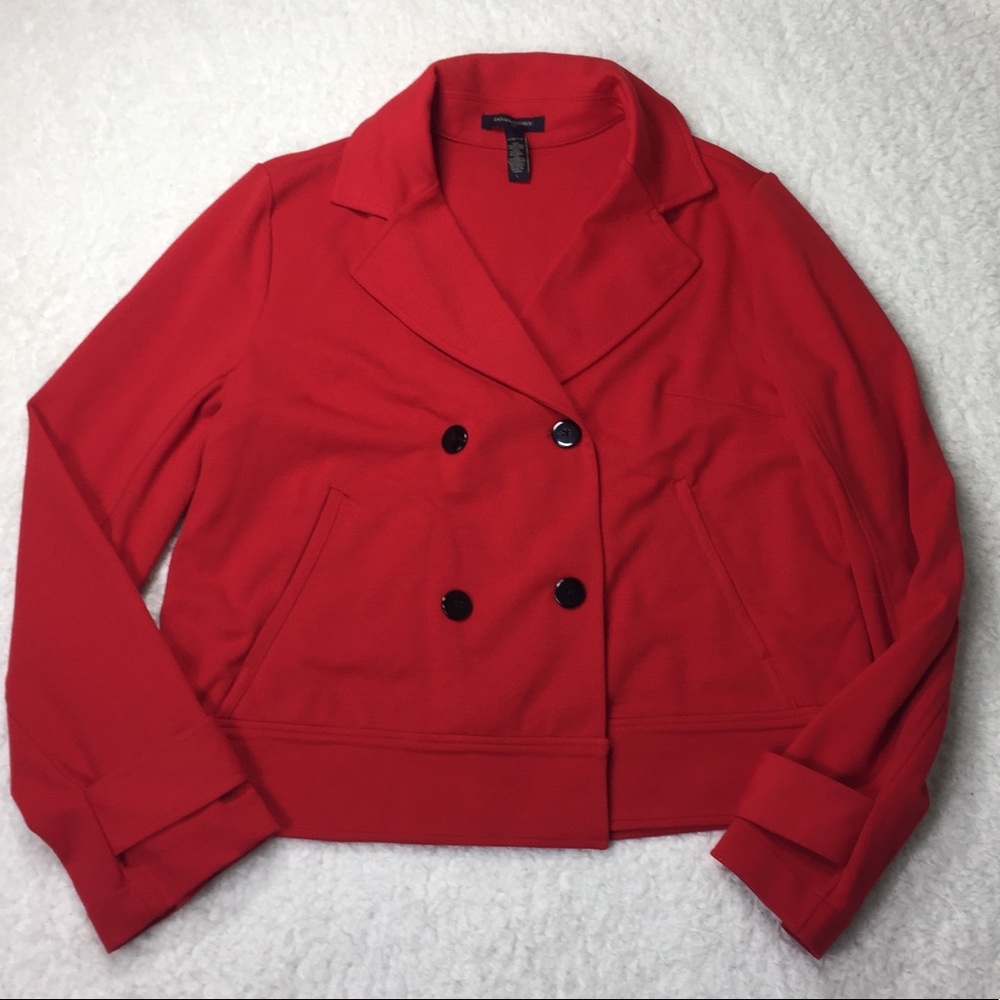 Banana Republic Factory Red Button Jacket Coat LG